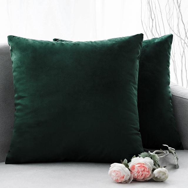 Capa de Almofada Lisa de Veludo 45x45cm Capa de Almofada Decorativa Plush para Sofá de Sala Carro Casa Capa de Almofada Decoração