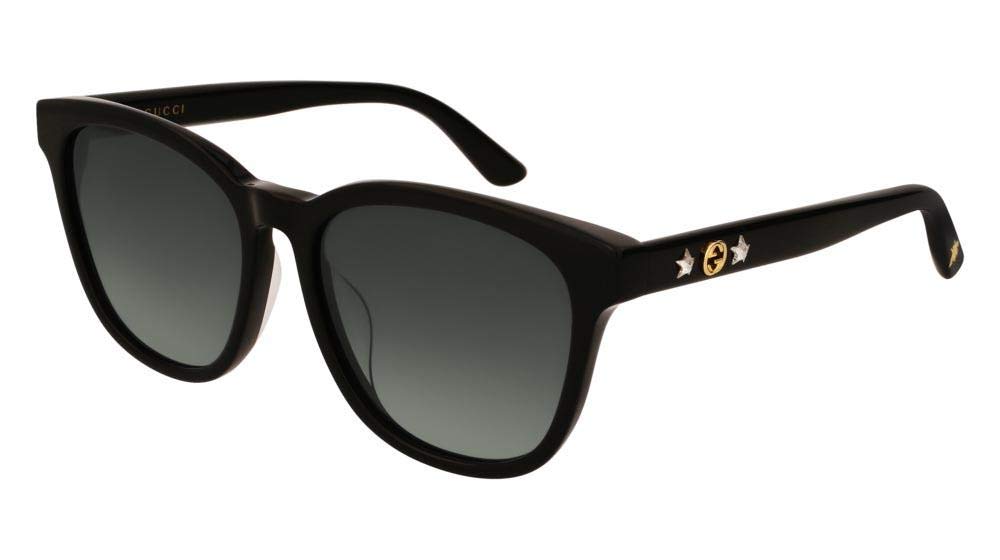 Asian GG0232SK Gradient [Gucci] Sunglasses, Unisex, Fit, 001, Black/Gray