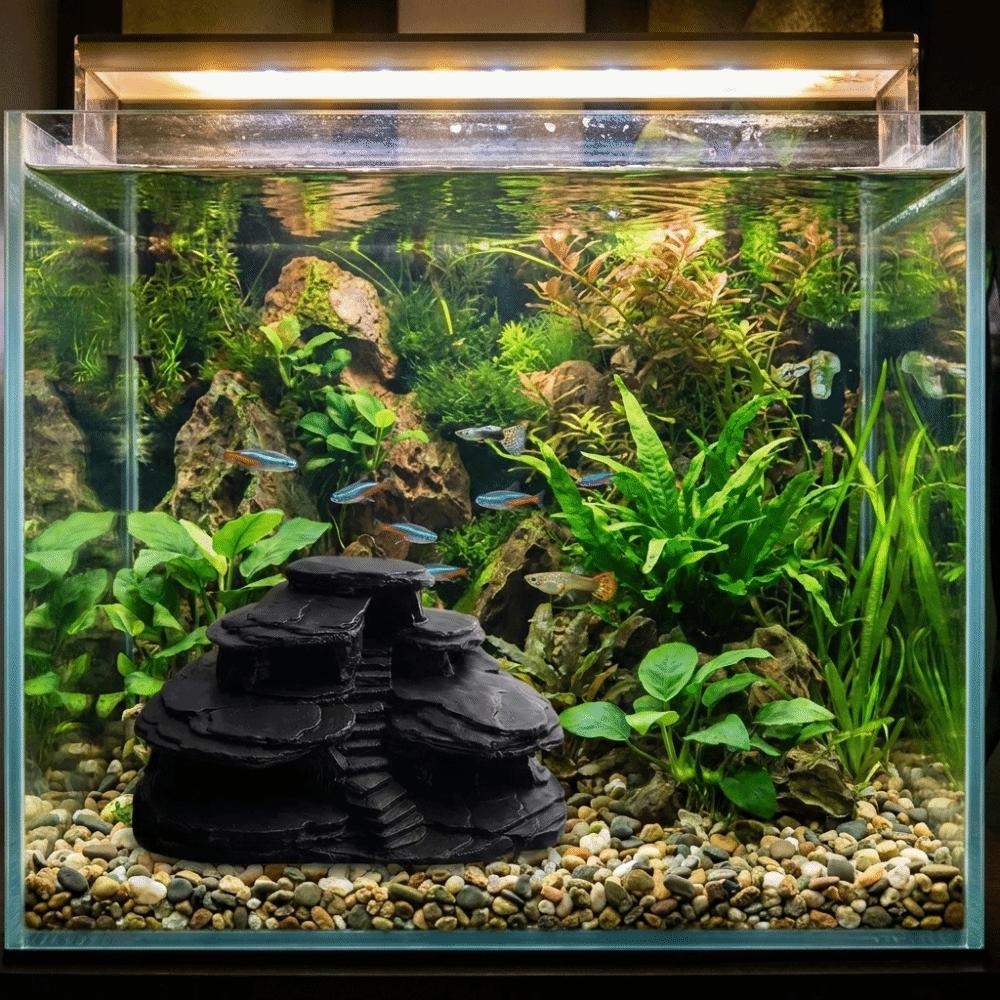 Realistic Texture Fish Tank Rockery Ornaments 3D Printing Fish Hiding Cave  Fish Tank Decoration
