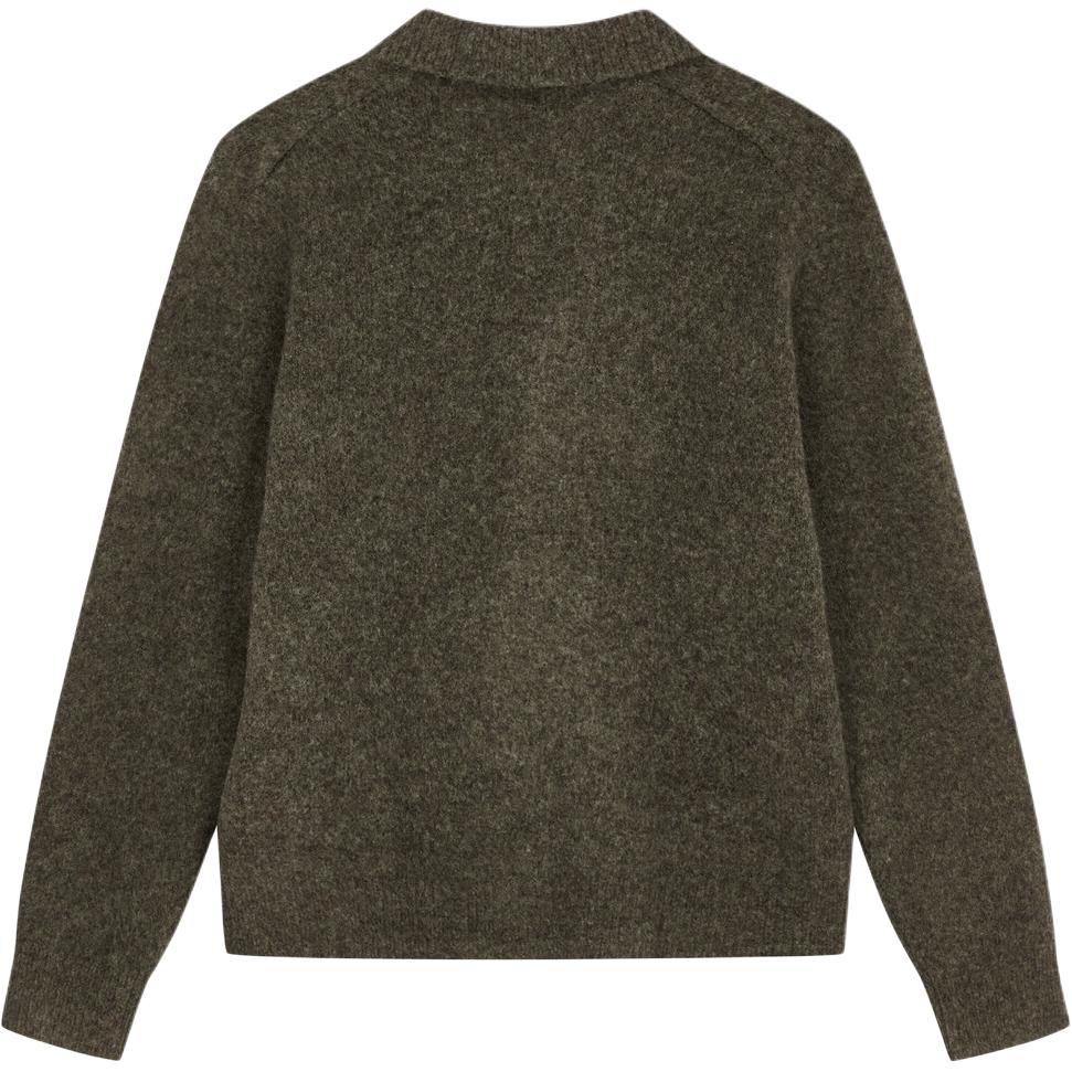 Calvin Klein Solid Color Polo Neck Comfortable Knitted Long Sleeve Jacket Men Jackets Brown J326675-PBX