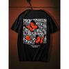 Summer New Men's Casual Crew Neck Short Sleeve "Butterfly & Flower" Butterfly Printed Cotton T-Shirt