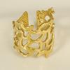 1/6pcs Plant Ring Ginkgo Leaf Tulip Flower Stainless Steel Open Adjustable Rings For Women Men Jewelry Personality Ring Anillos
