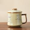 Ru kiln mug gift box with lid tea separation water cup ceramic tea brewing office cup business meeting souvenir