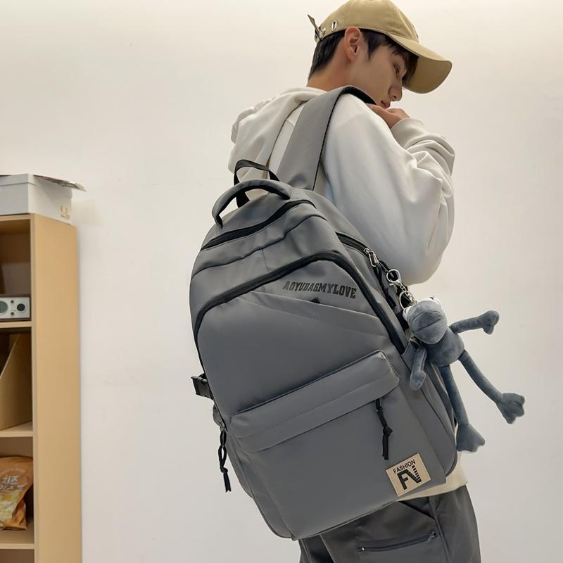 Женский однотонный школьный рюкзак — фото 5