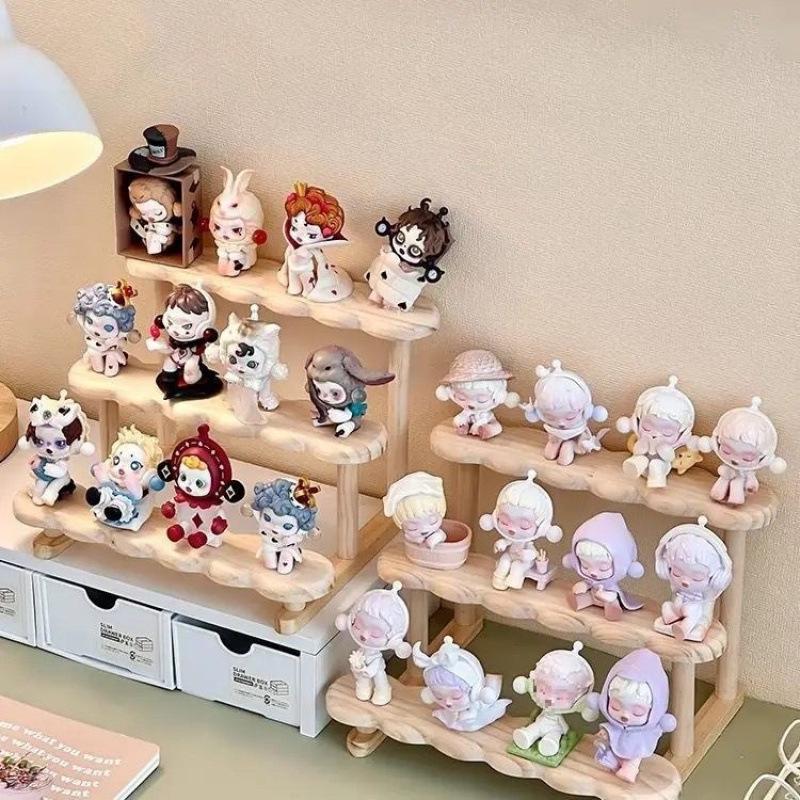 Solid Wood Creative Display Stand for Jewelry, Figurines, Snacks, and Succulents