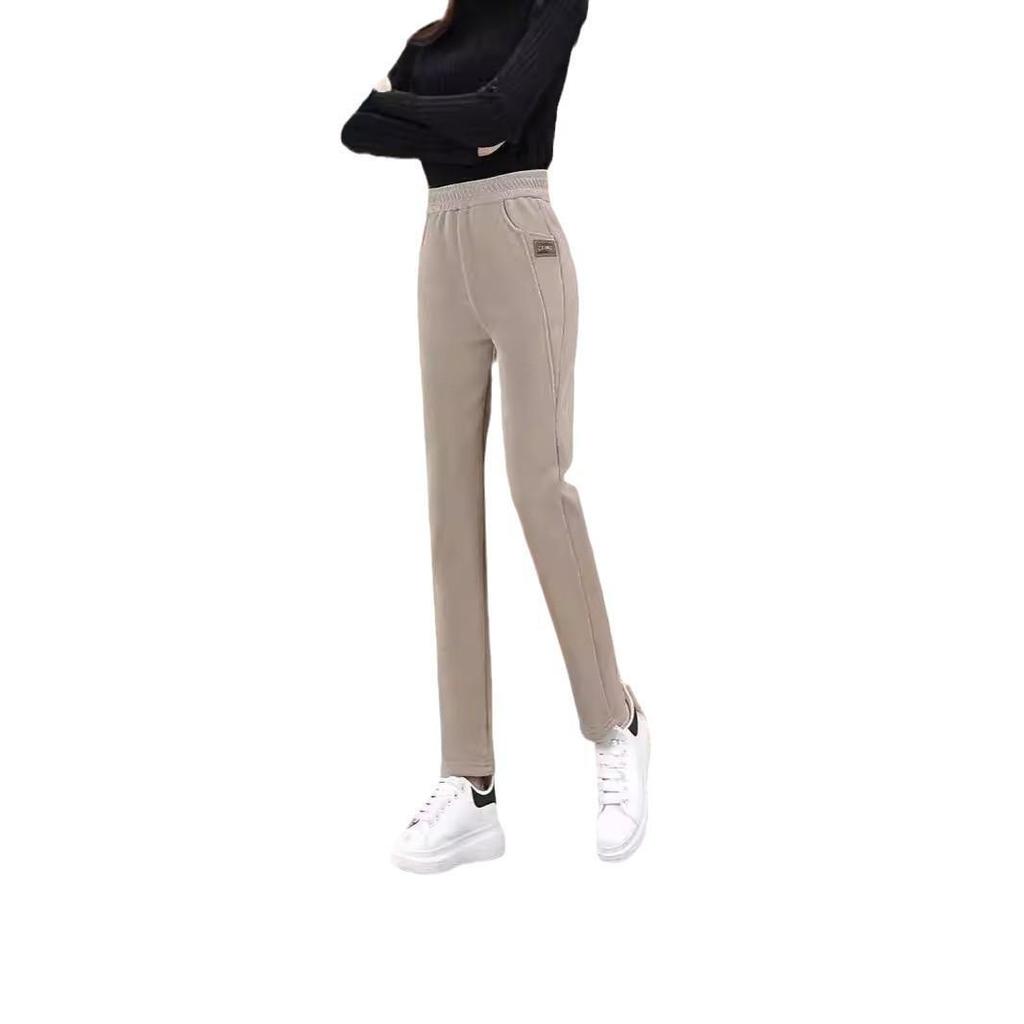 2024 New High Waist Velvet Harem Pants - Slim, Warm, Loose-Fit Trousers for Autumn & Winter
