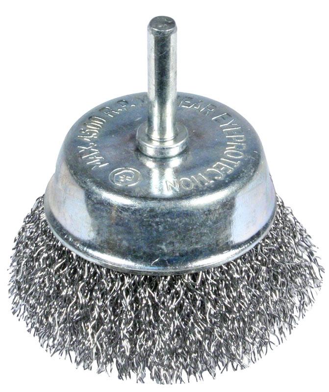 CUP BRUSH WITH 75MM SHANK ZN - E-561-6075