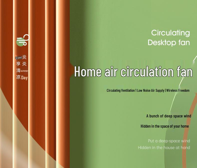 Compact USB-Powered Desktop Air Circulator Fan