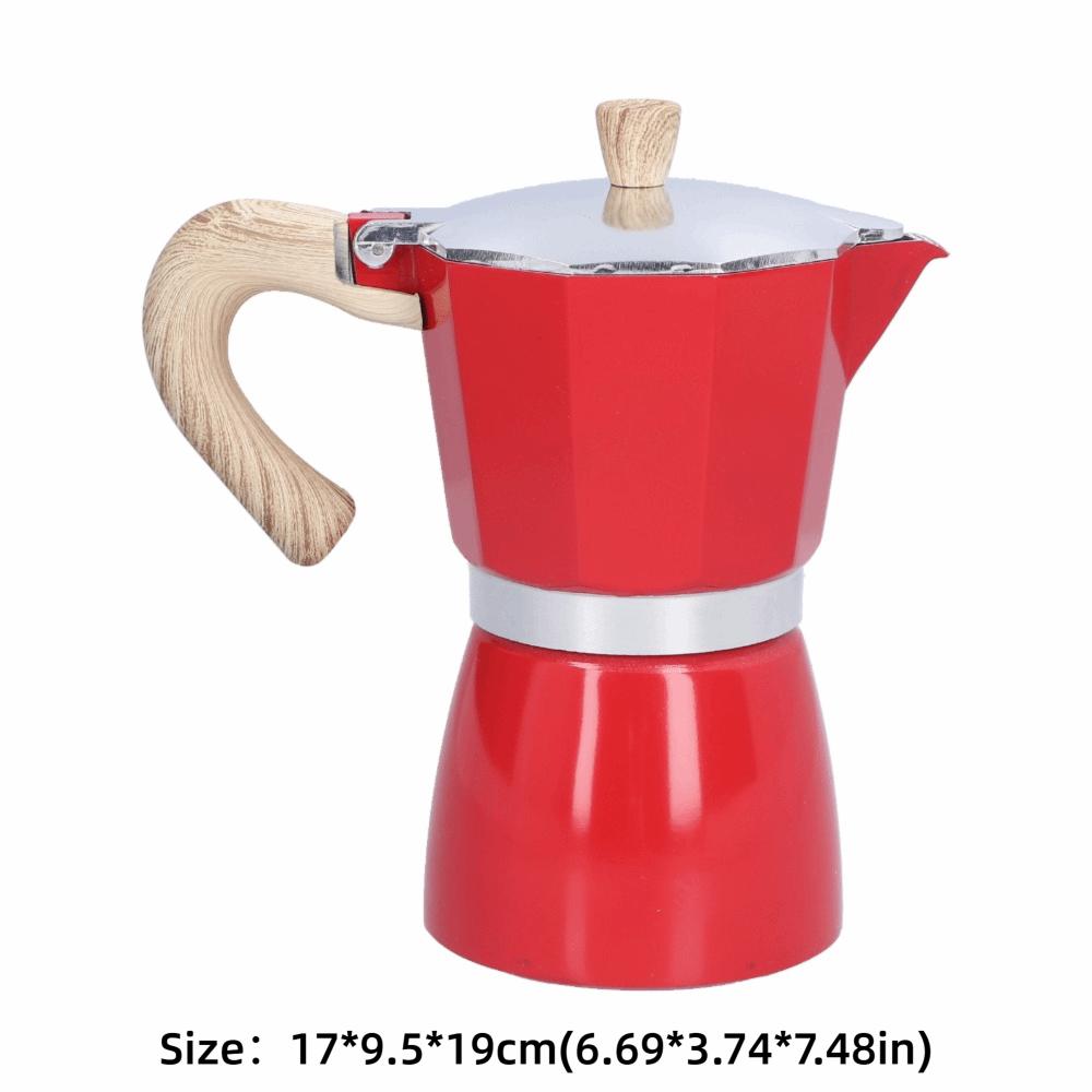 300ML Capacity Moka Pot Aluminum Alloy Coffee Maker Coffee Brewing Coffee Kettle  Home Use