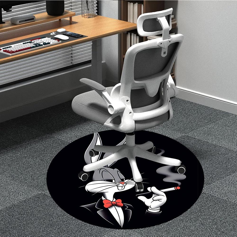 

1pc Bugs Bunny Office Round Area Rug, Under Office Chairs Bedroom Living Room Home Decor, Room Deco, Available in Various Sizes 80cm