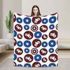 Captain America Flannel Blanket  Funny Throw Blanket for Bed Sofa Couch 150*125cm Plush Thin Quilt
