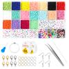28 Grids Glass Seed Beads Kit Letter Beads Imitation Pearls Beads Alloy Shell Beads For Jewelry Making DIY Earrings Bracelet