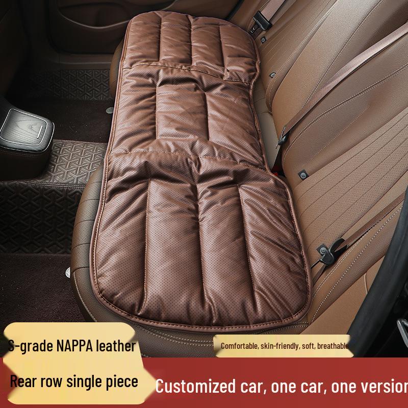 Universal Premium Nappa Leather Car Seat Cushion for All Seasons, Single Piece, Compatible with Mercedes-Benz and BMW