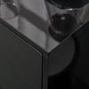 High Gloss Frame Sideboard, Push-Open Design with 2 Drawers for Living Room, Bedroom, 74H X 79W X 36Dcm, Black