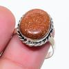 Natural Red Sunstone Gemstone 925 Sterling Silver Jewelry Ring Size 7 AR-17927