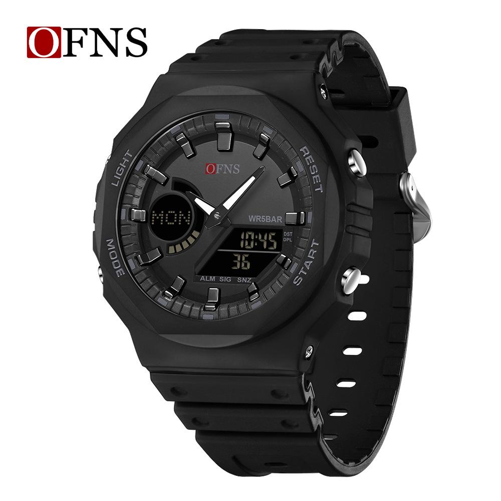 Sanda Trendy Luminous Waterproof Multifunctional Unisex Electronic Watch