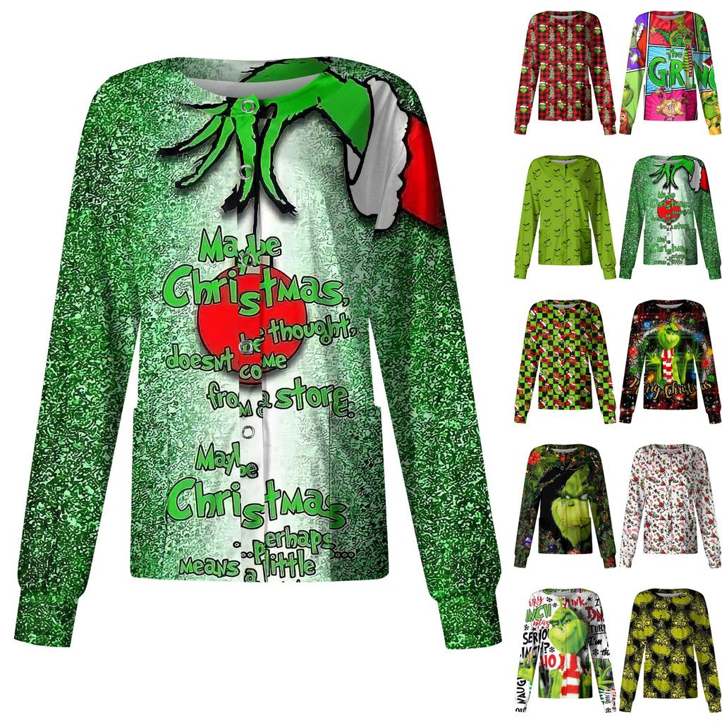 Women's Casual Long Sleeve Single Breasted  Printed Dry-nurse Top