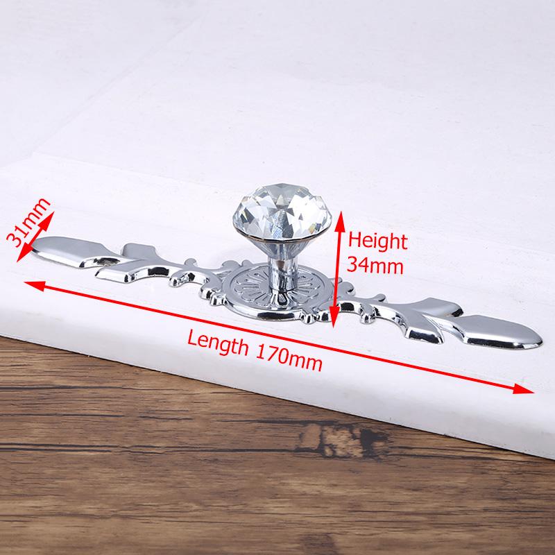 KAK Luxury Diamond Crystal Handles Shoebox Cabinet Handles Closet Door Drawer Knobs Wardrobe Pulls Pullers With Screws Hardware