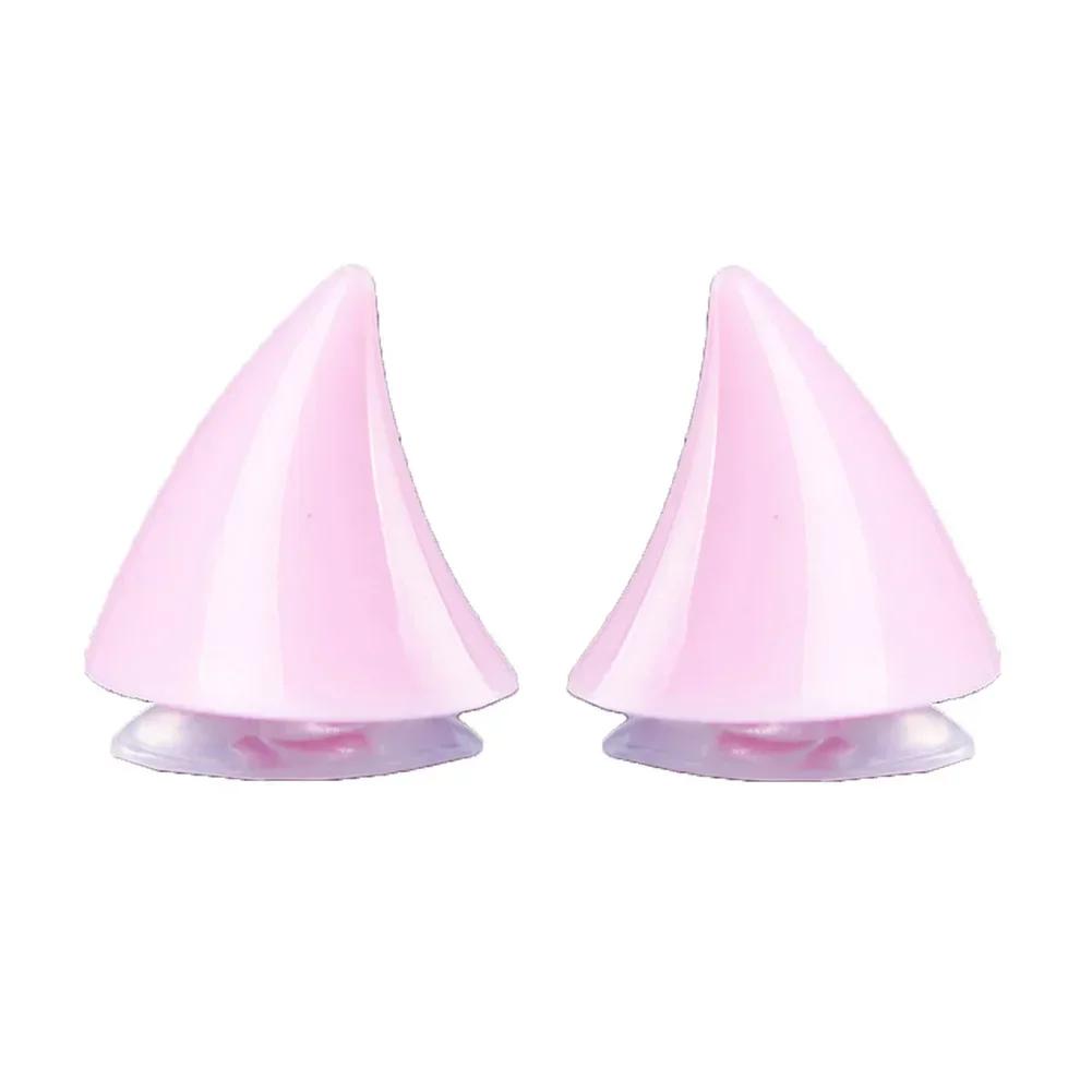 2PCS Motorcycle Helmet Cute Corner Rubber Horn Decoration Motocross Full Face Off Road Helmet Decoration Moto Car Accessories