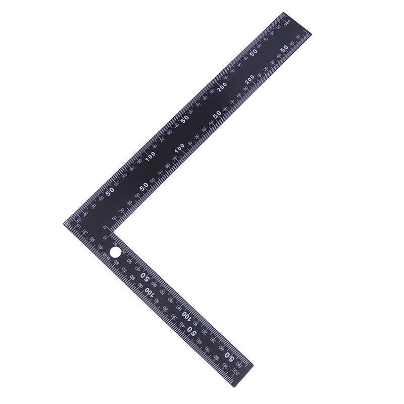 

Black Right Angle Ruler 90 Degree Hole Angle Ruler Industrial Grade Positioning Marking Angle Ruler Woodworking L-Shaped Ruler One Size