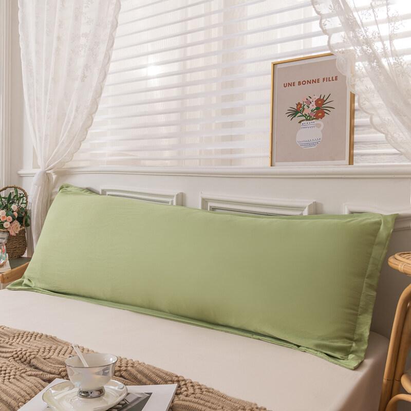 

Приятная для кожи длинная наволочка из мягкого хлопка и льна, большой размер, наволочка для пары, домашняя наволочка для сна, 120/150/180 см 48x150cm зелёный