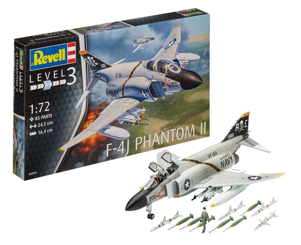 German Revell 1/72 scale US Navy F-4J Phantom US Navy plastic model kit 03941