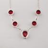 Natural Pink Rubellite Gemstone Silver Necklace 16-18" 925 Sterling Silver Handcrafted Jewelry RN-3-11