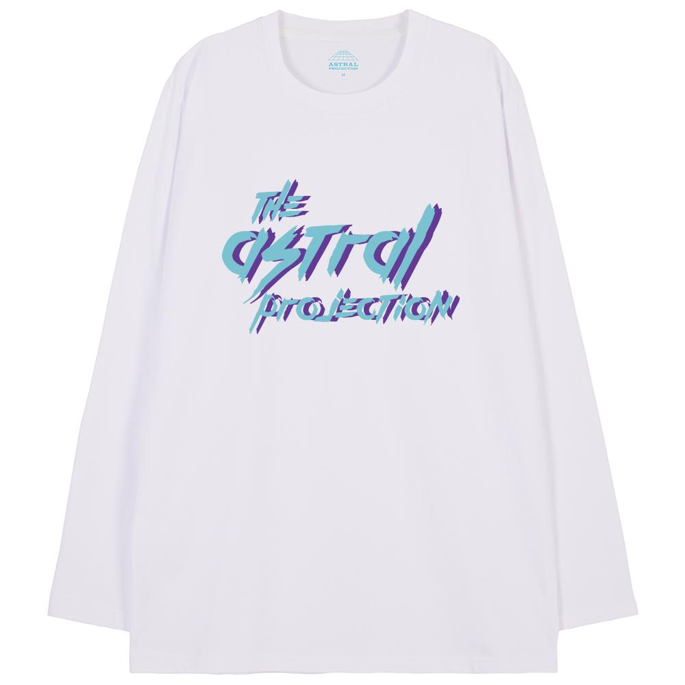 Astral Projection Punk Lettering Oversized Long Sleeve T-Shirt_White L