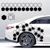10PCS Hollow/solid Honeycomb Car Stickers DIY Sport Auto Side Door Decoration Vehicle Whole Body Vinyl Decals Open Style Styling
