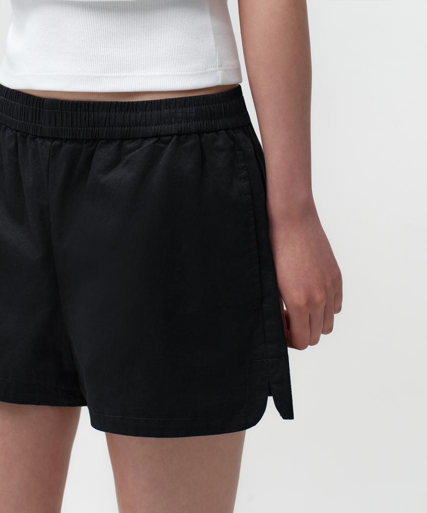 MUSINSA STANDARD WOMAN Women'S Cotton Elastic Shorts [Black]