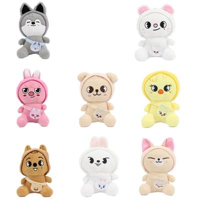 19cm Nuovi Arrivi Bambola Bambino Senzatetto Peluche Bambola Peluche SKZ Lee Know, Han, Seungmin Carina Bambola Seduta Portachiavi Zaino Regalo per Fan