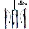 PASAK Aluminum Alloy MTB Bicycle Fork Supension Air 26/27.5/29er Inch Mountain Bike 32RL100mm Fork For A Bicycle Colour Plating