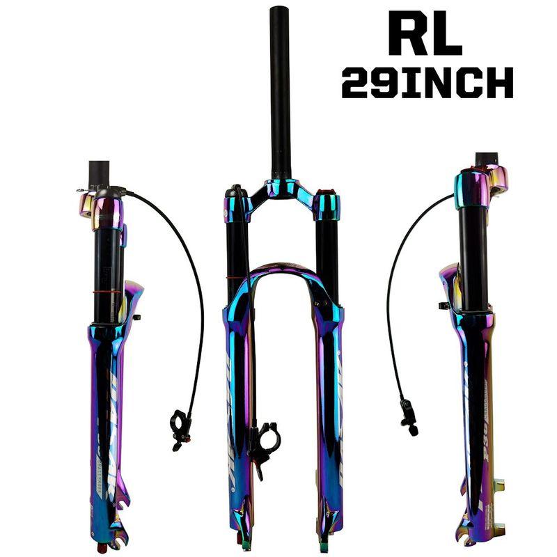 PASAK Aluminum Alloy MTB Bicycle Fork Supension Air 26/27.5/29er Inch Mountain Bike 32RL100mm Fork For A Bicycle Colour Plating