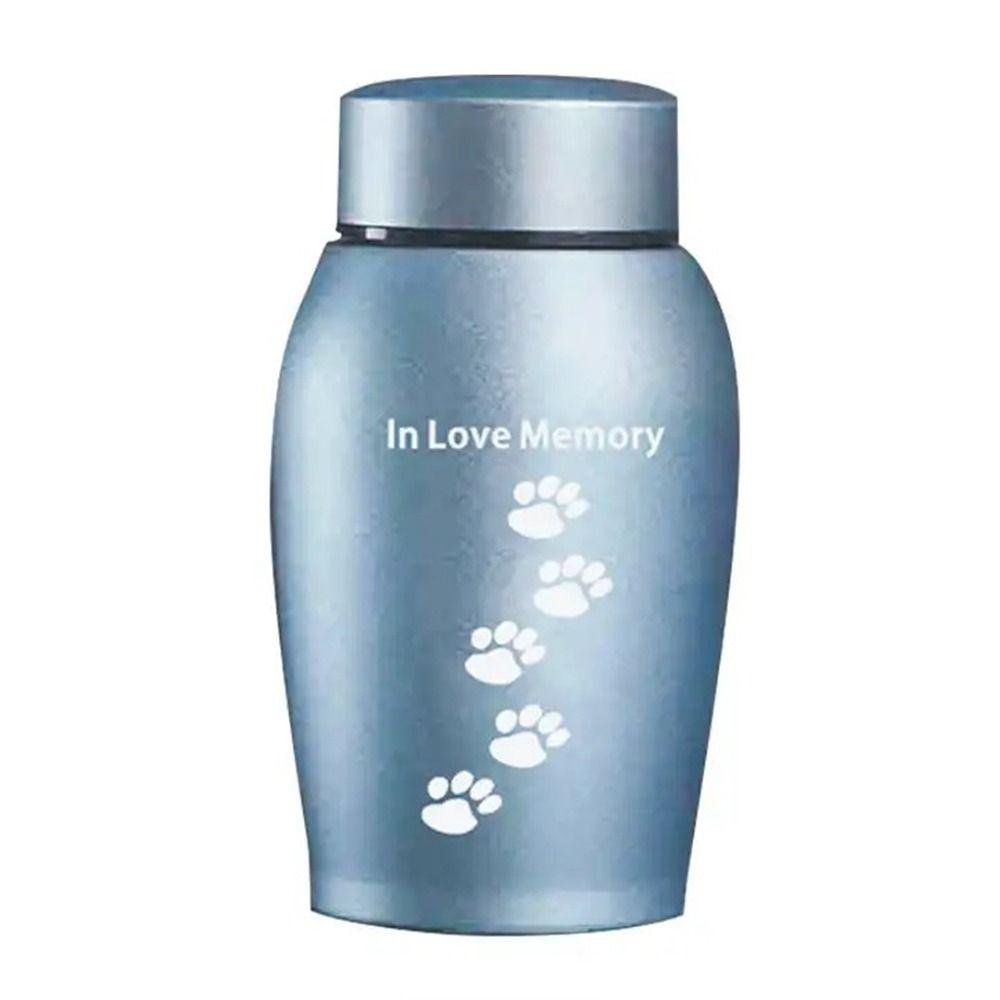 

Pet Paw Print Cat Dog Urns Creative Pet Commemorative Jar Cremation Ashes Urn Pet Products Matte blue