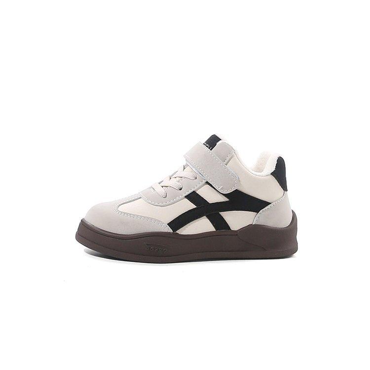Children's Fleece-lined Sneakers, New Autumn and Winter Models, Boys' Shoes, Double-layer Cotton Sports Shoes, Soft-soled Versatile Girls' Casual