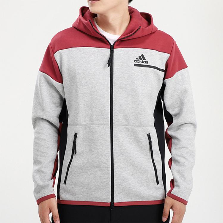 adidas Zne Fz Colorblock Hoodie Jacket Men Outerwear Light-Grey GM6536
