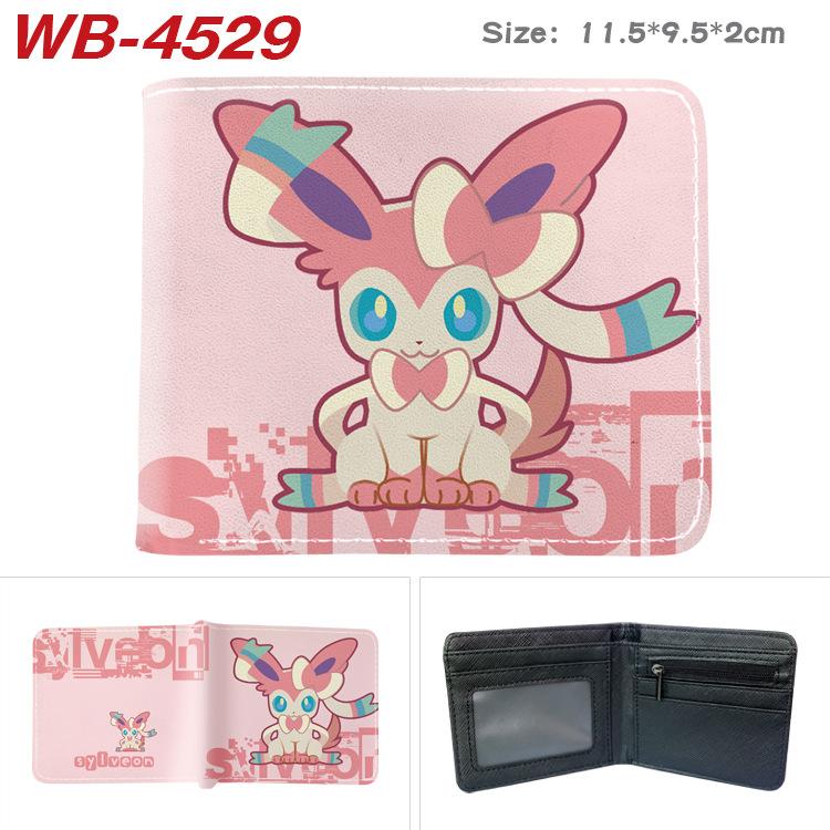 Pokemon Full Color Short Card Holder Coin Purse Bifold Wallet Cute Anime Peripheral Change Pouch