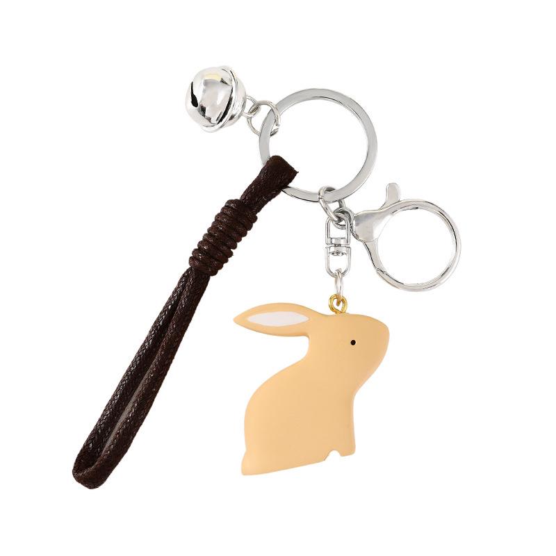 Graceful Minimalist Resin Animal Keychain Doll - Cute Bag Charm for Couples