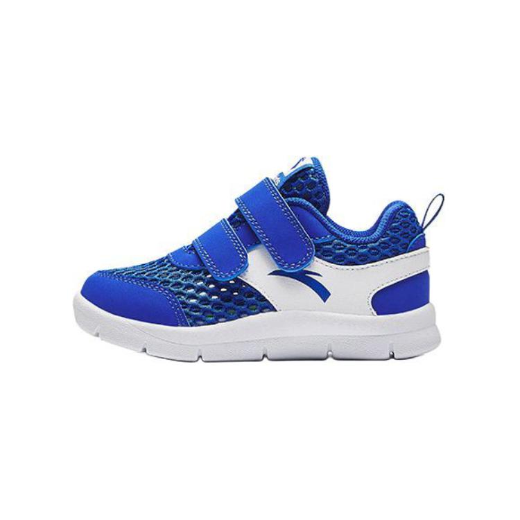 

Anta Kids Synthetic Leather Comfortable Shock Absorbing Lightweight Low Top Walking Shoes Baby Shoes Blue White A12430070-1 20