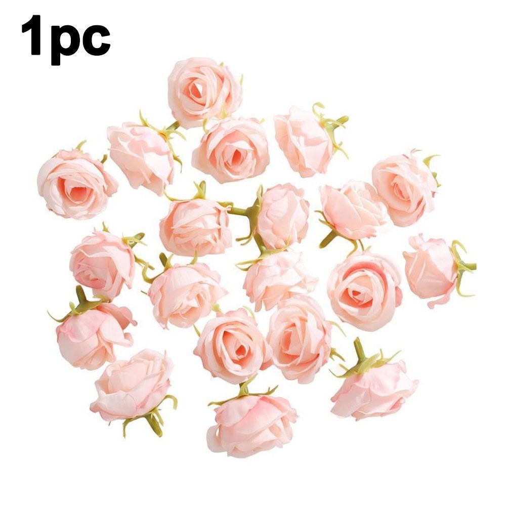 1pc Silk Artificial Flowers Table Wreath Realistic Rose Flower Head Diy Craft Soft Home Decoration Photography Props