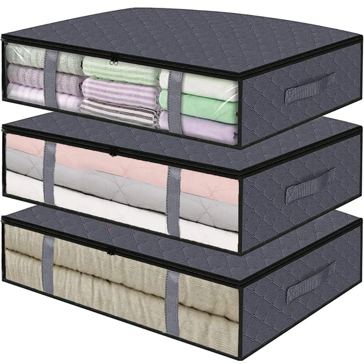 

3 предмета оконной сумки для хранения подушек, одеял, свитеров, хранения старой одежды