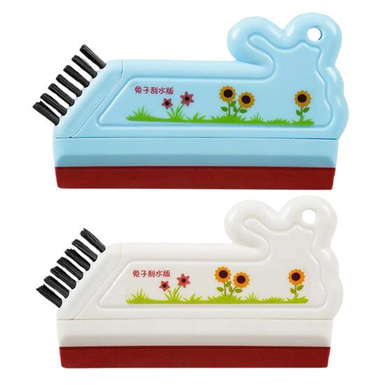 Glass Wiper Rabbit Sunflower Design Scraper with Thickened Soft Scraper Strip Countertops Glass Sinks Water Stain Remover Tool