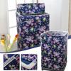 Waterproof Sunproof Washing Machine Cover Dust Cover Print Flower Dryer Pattern Supplies Household Zippers Cover M3S5