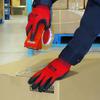 [Arforce] Natural Rubber Back-Ventilated Gloves, Red, Medium (10-Pair Pack)