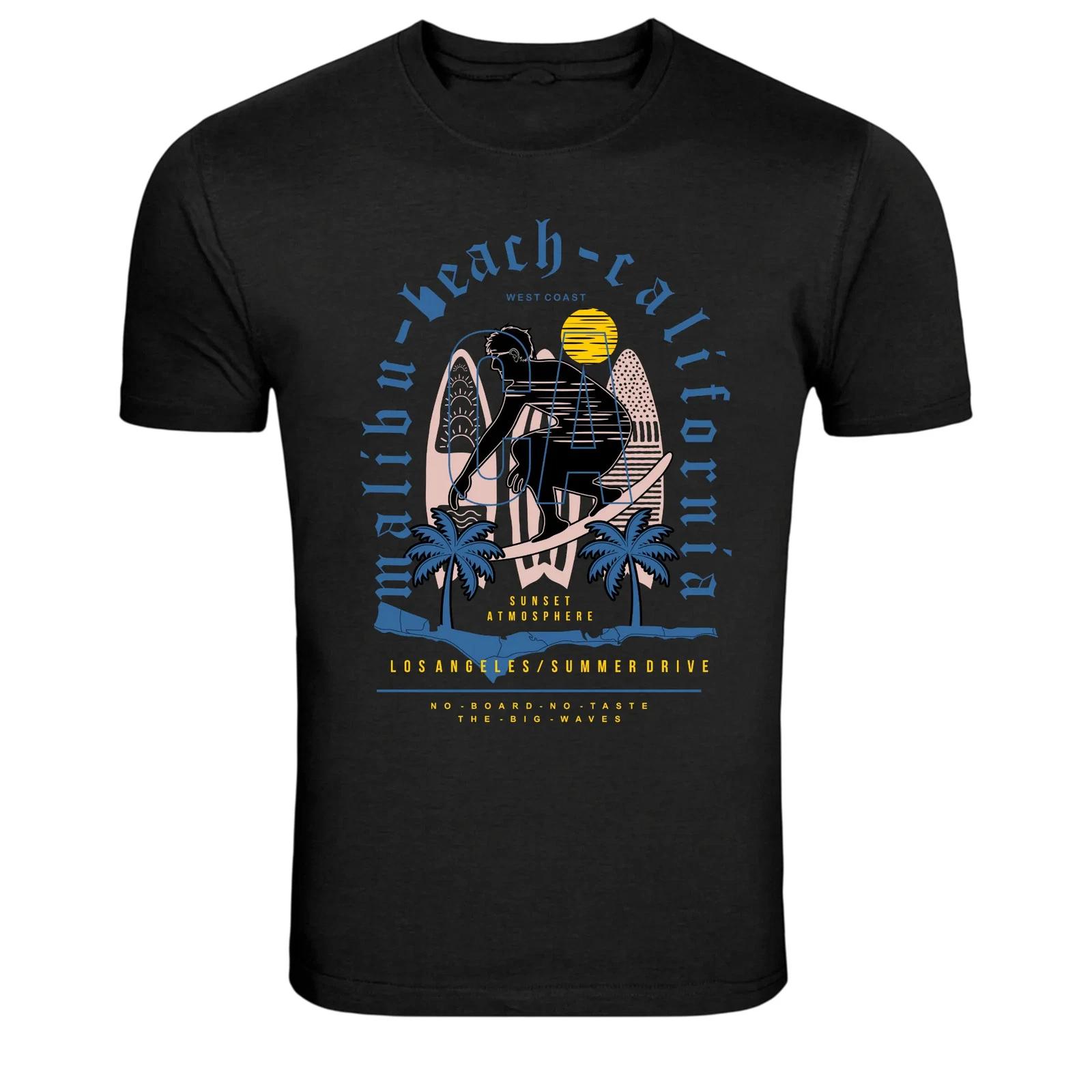 California Beach Retro Surf Summer Graphic T-Shirt S