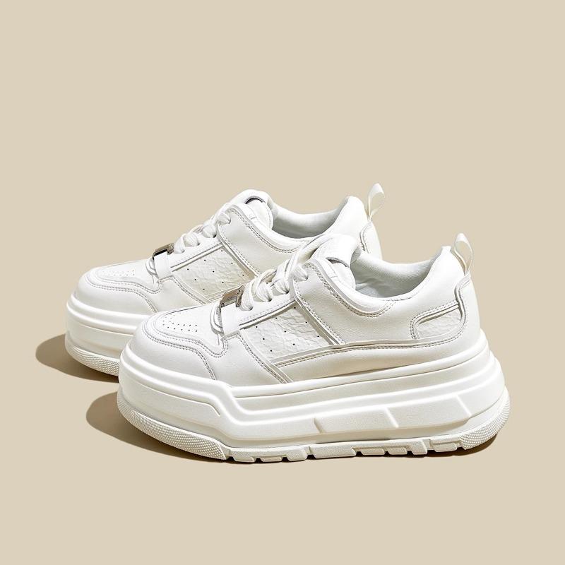 Platform white shoes women's spring new casual sports shoes lightweight versatile board shoes women
