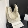 Cloth bag women's large-capacity new summer versatile pleated shoulder bag leisure student class tote bag