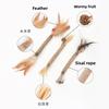 Wood Tianliao Feather Gall Fruit Raffia Grass Toy Cat Teething Stick Cat Gnawing Toy Cat Teasing Stick Cat Teasing Toy