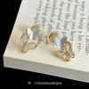 Double Butterfly Ear Clips, Advanced Sense, No Ear Piercings, Exquisite Spring and Summer Fresh Girlish Temperament,mosquito Coil Disc Earrings.
