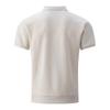 New Men's Clothing, Large Size Men's Solid Color Jacquard Lapel Casual Outdoor Zip-up Short-sleeve Jacket